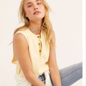 SOLD / Free People: NWT Sunlight Yellow Peek Aye Bodysuit XS
